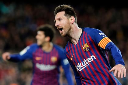 El festejo de Messi, pura felicidad en la Liga de España