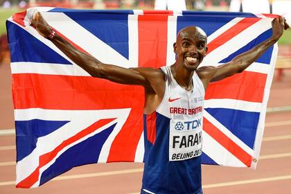 Mo Farah y la bandera británica, todo un símbolo