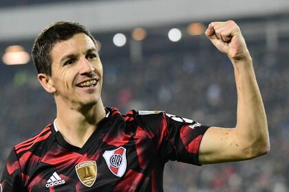 El festejo de Nacho Fernández tras convertir el 2-0