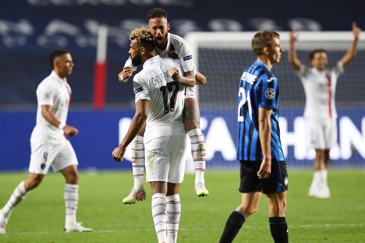 El festejo de Neymar, la figura del triunfo de PSG sobre Atalanta en Lisboa