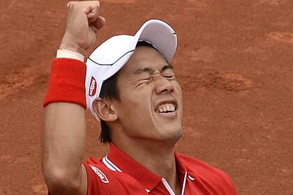 El festejo de Nishikori en Barcelona