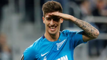 El festejo de Rigoni, autor del segundo gol de Zenit