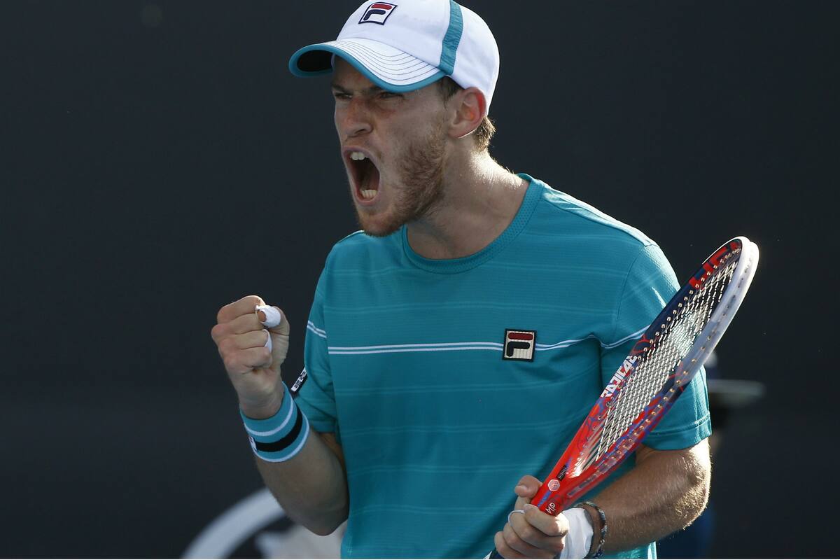 El festejo de Schwartzman tras imponerse en sets corridos a Ruud; Dolgopolov será su próximo rival