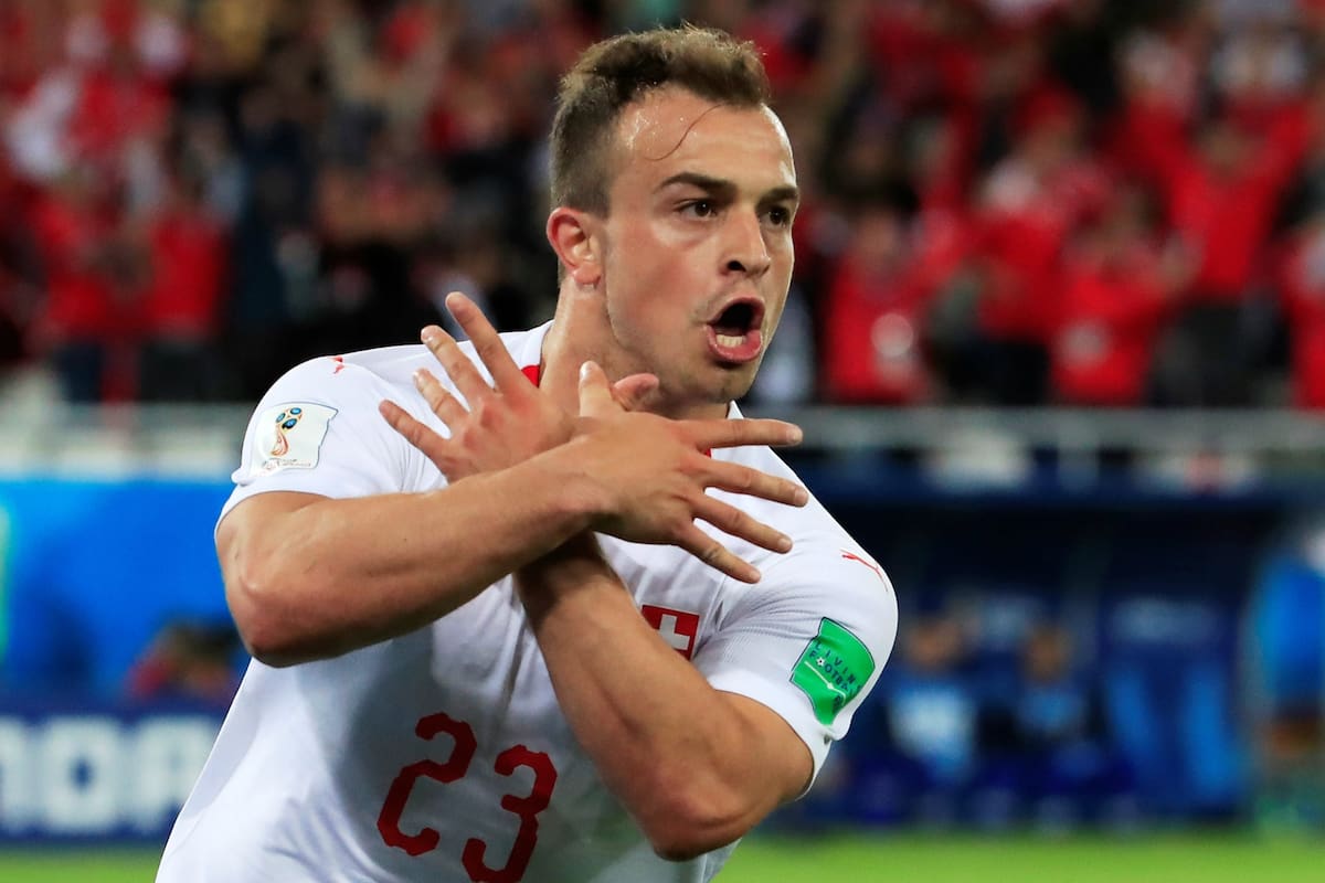 El festejo de Shaqiri, autor del 2-1