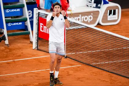 El festejo de Tomás Etcheverry en el ATP 500 de Hamburgo