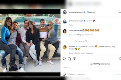 El festejo del cumpleaños fue en Barcelona (Foto Instagram @antonelaroccuzzo)