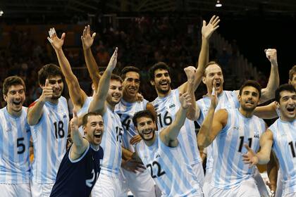 El festejo del equipo argentino tras acceder a la final