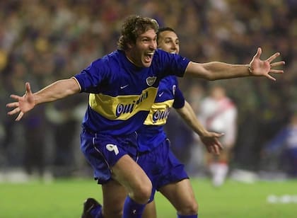 El festejo del gol de Palermo contra River, la histórica noche de su regreso tras una larga lesión
