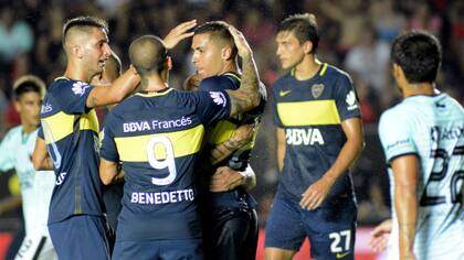 El festejo del gol de Tobio, el del empate