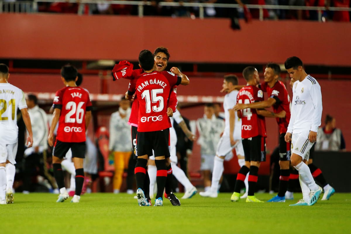 El festejo del gol del Mallorca ante un Real Madrid desconcertado