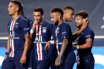 El festejo del tercer gol de PSG, que ya está en la final