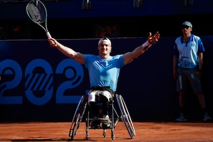 El festejo en Santiago 2023 de Gustavo Fernández, un emblema del tenis adaptado argentino