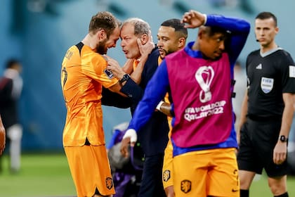 El festejo entre Daley Blind y Danny Blind en el gol de Países Bajos ante Estados Unidos en el Mundial