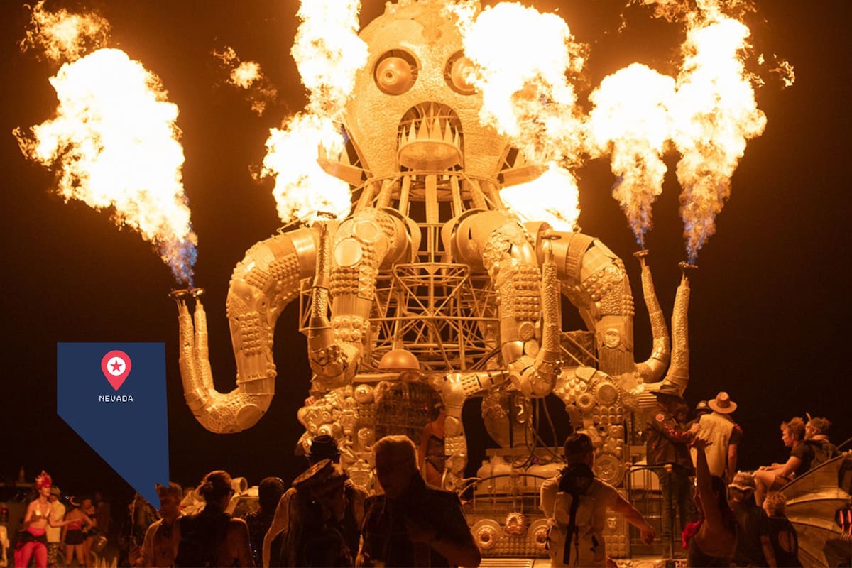 El festival Burning Man se celebra en Black Rock City en Nevada, EE.UU. (Instagram/@burningman)