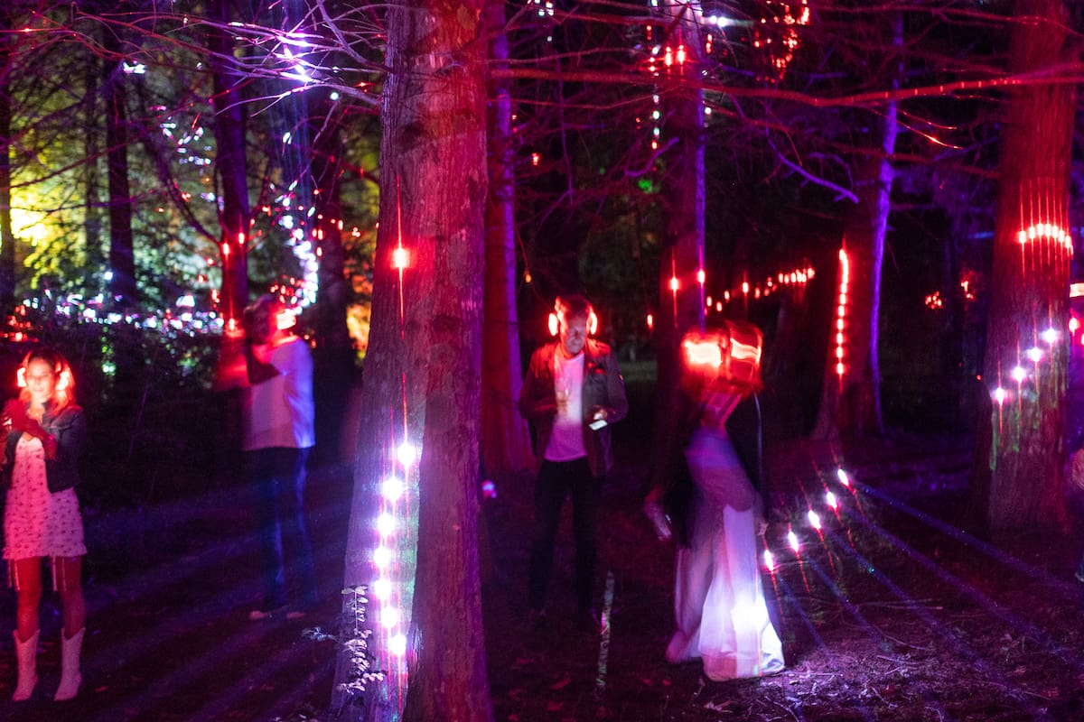 El Festival XReal de arte y tecnología, anoche, en Isla El Descanso