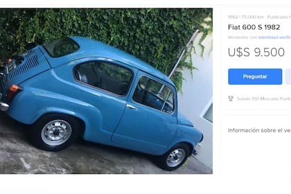 El Fiat 600 S de 1982 tiene un precio de 9500 dólares