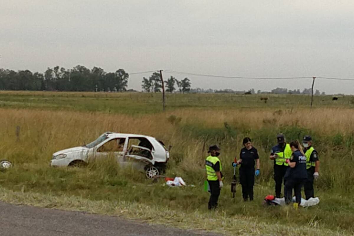 El Fiat Palio en el que viajaban las cinco personas