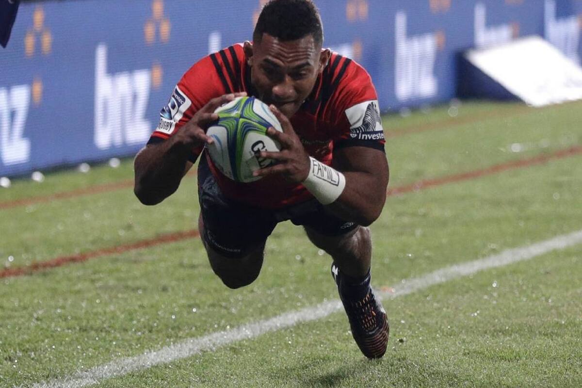 El fijiano Sevu Reece, recientemente convocado a los All Blacks, que en horas jugará la final contra Jaguares