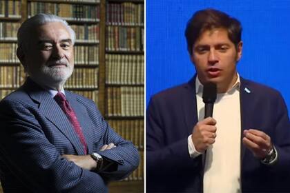 El filólogo Darío Villanueva Prieto y el gobernador bonaerense Axel Kicillof