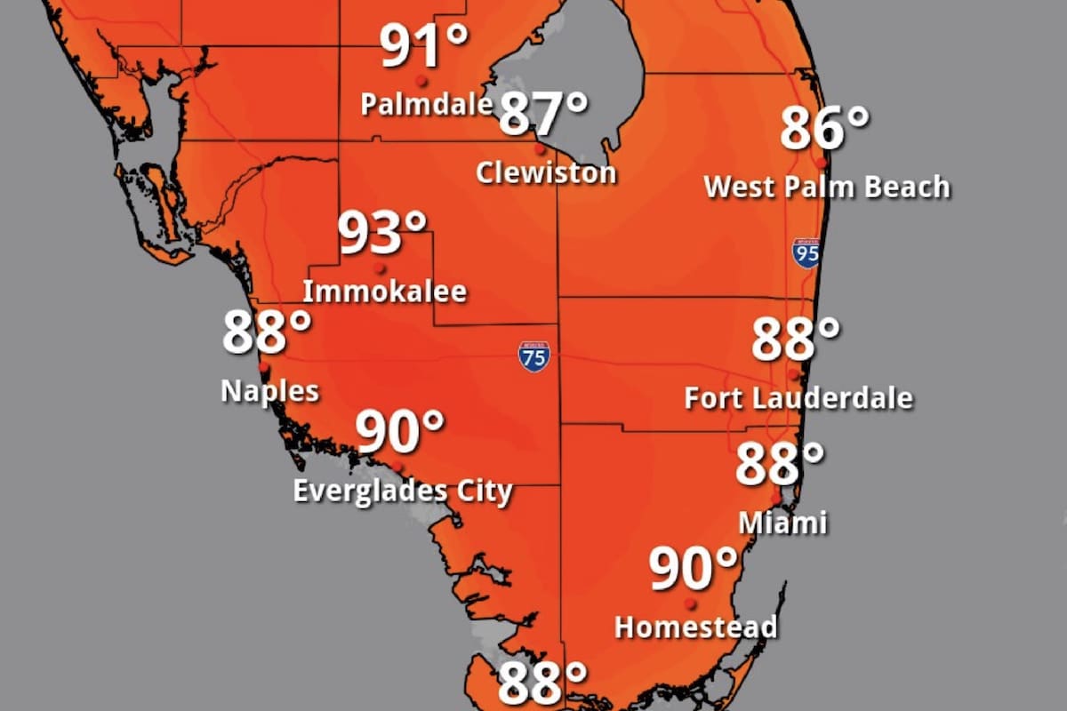 El fin de semana pasado la ola de calor en Florida alcanzó temperaturas récord