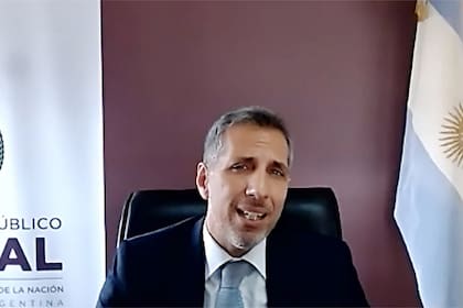 El fiscal Luciani, durante su alegato en la causa Vialidad