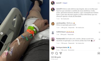 El fisicoculturista registró el momento en Instagram