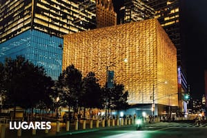 El flamante Perelman Performing Arts Center, de noche.