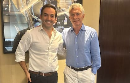 El flamante secretario de Gobierno porteño Francisco Quintana y el expresidente Mauricio Macri