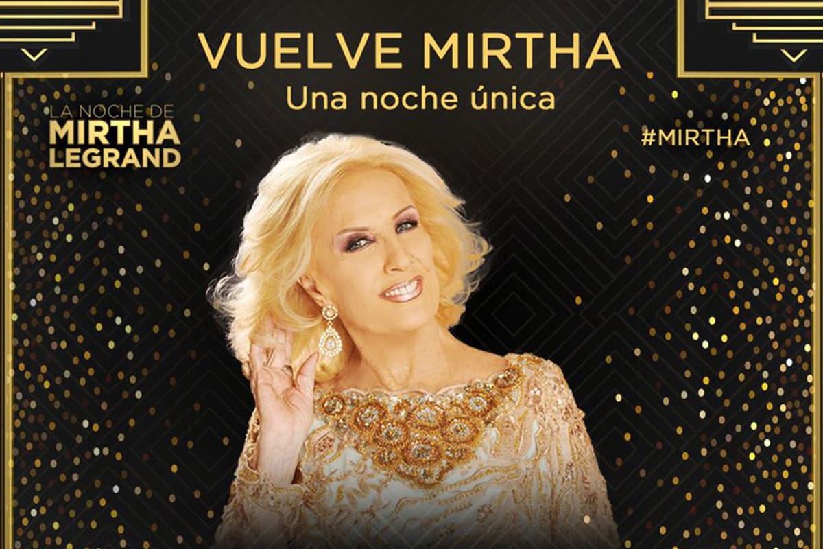 El flyer con el que se anunció el regreso de Mirtha Legrand a su programa de los sábados