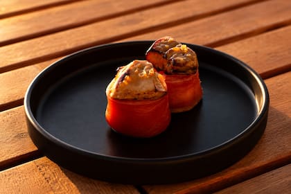 El foie gras en versión niguiri de Osaka.