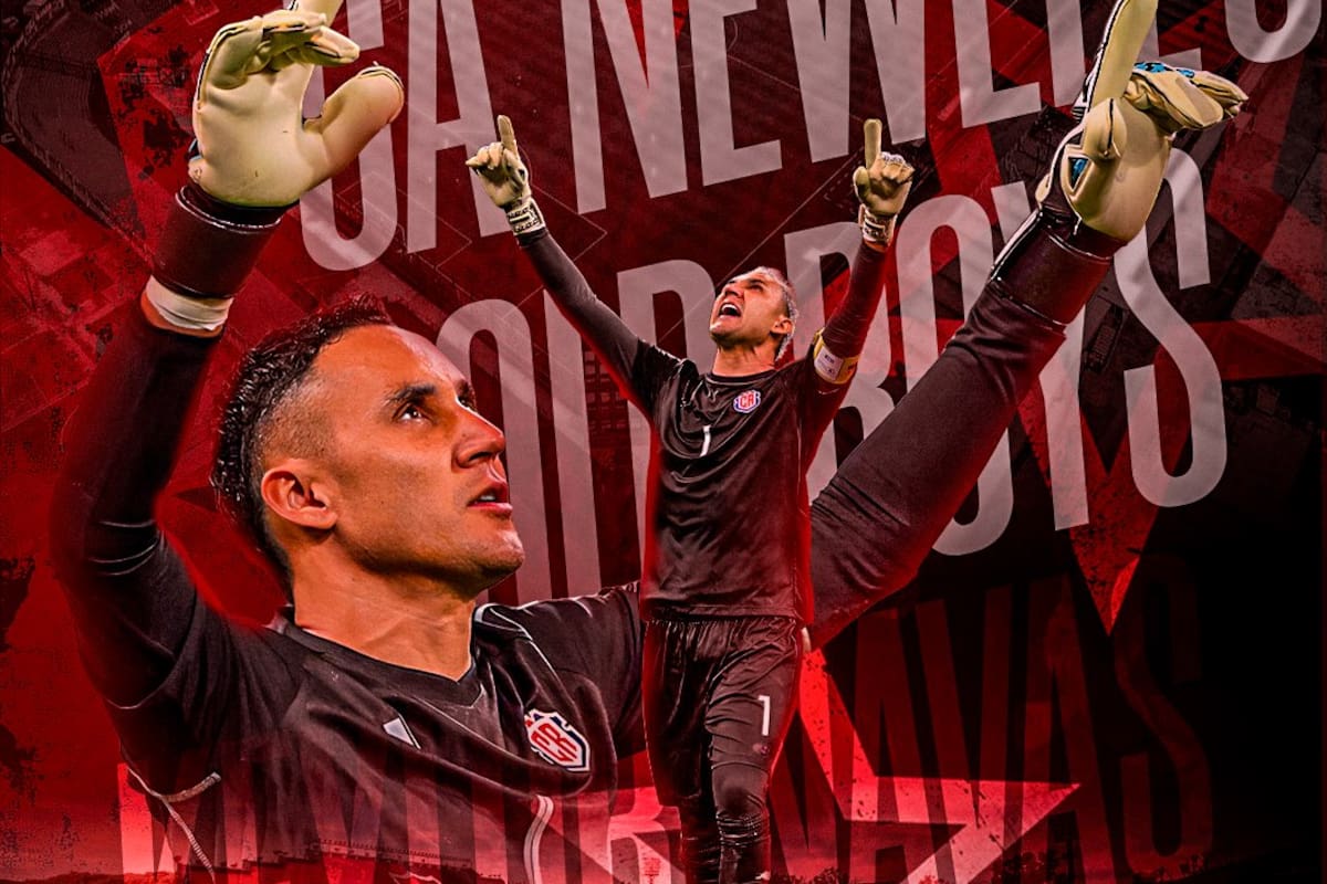 El fotomontaje con el que Keylor Navas confirmó su llegada a Newell's Old Boys de Rosario