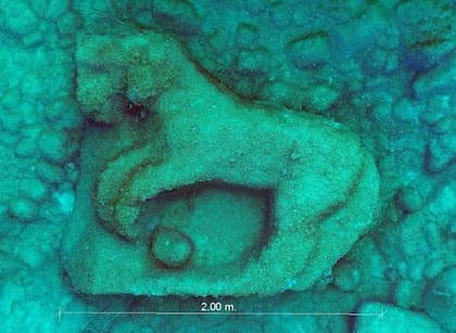 El fragmento de mármol perteneciente al Templo de Zeus