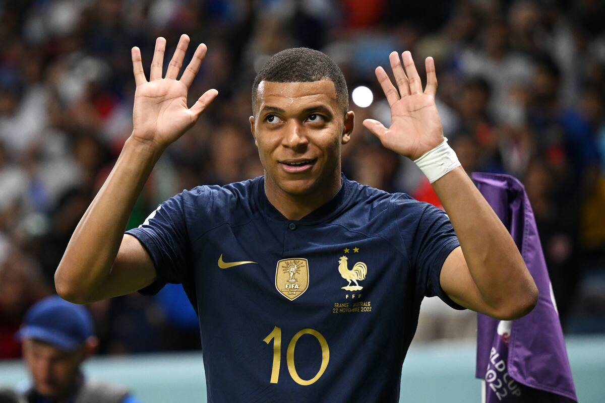 El francés Kylian Mbappé es uno de los goleadores del Mundial Qatar 2022 con tres tantos