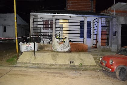 El frente de la casa de la pareja en Gualeguaychú