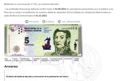 El frente del billete lanzado en 2015.