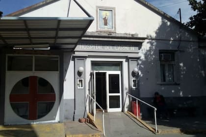 El frente del hospital municipal, donde María Muñoz fue dada por muerta el jueves pasado y donde murió hoy
