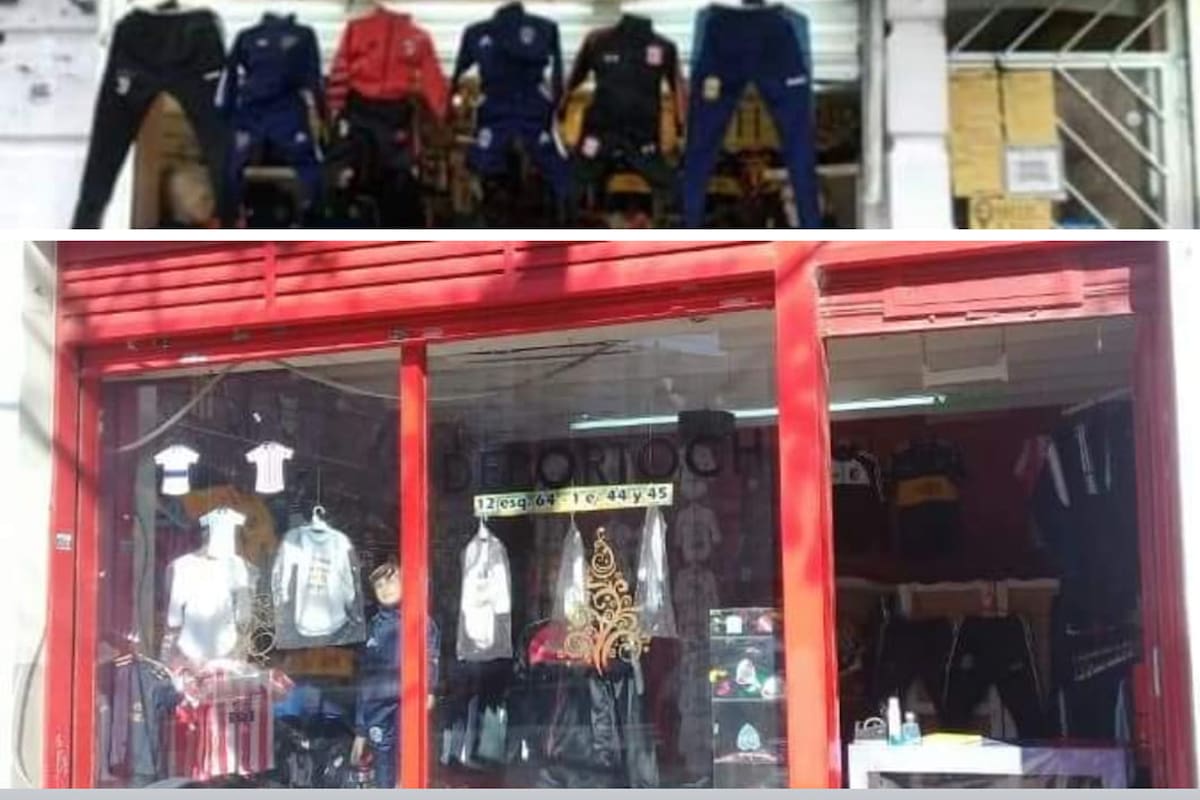 El frente del local platense que robaron, cuyo dueño agradeció que no mataran a su hermana
