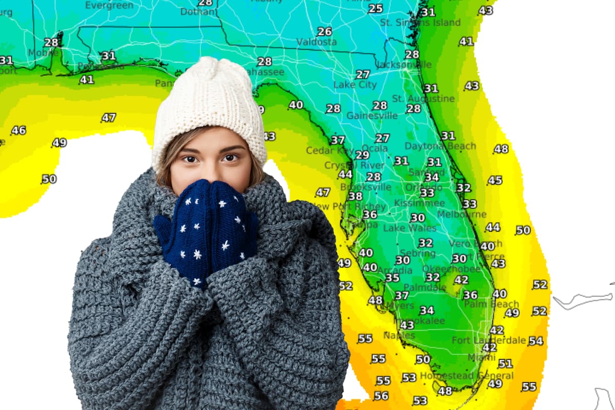 El frente frío alcanzará su punto más crítico con valores que no se registraban desde hace más de una década en Miami y zonas cercanas