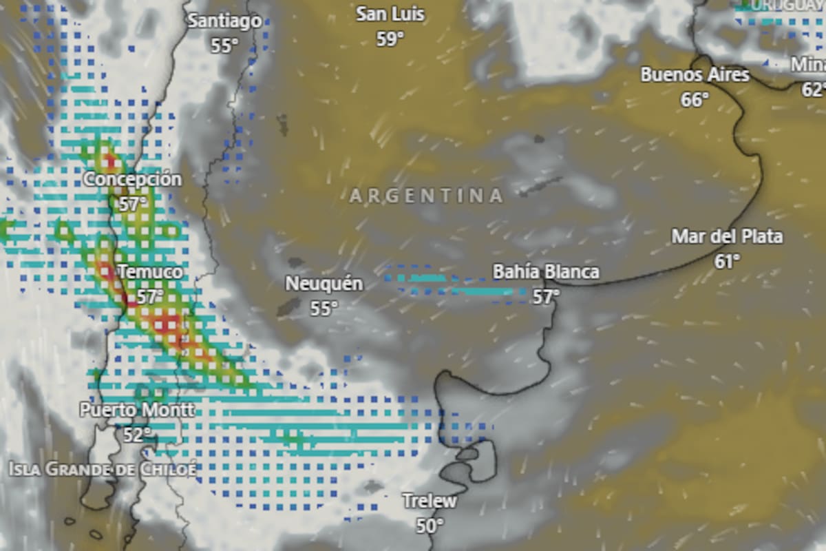El frente frío tendrá su origen en la Cordillera