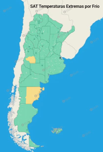 El frío extremo aún persiste en algunas provincias