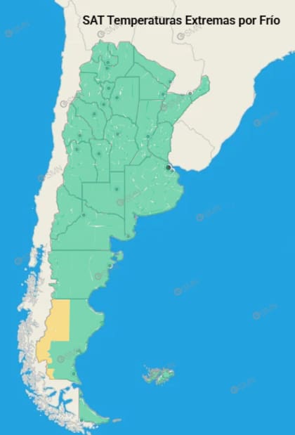 El frío persiste en un área de la Patagonia