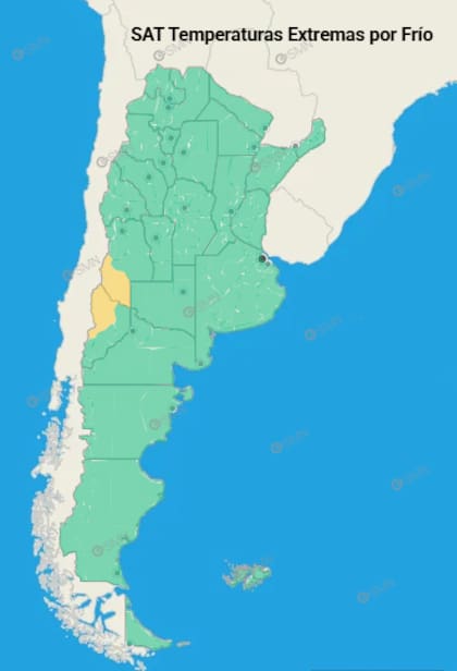 El frío, presente en Cuyo