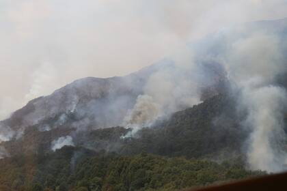 El fuego afecta el área sur del Parque Nacional Nahuel Huapi