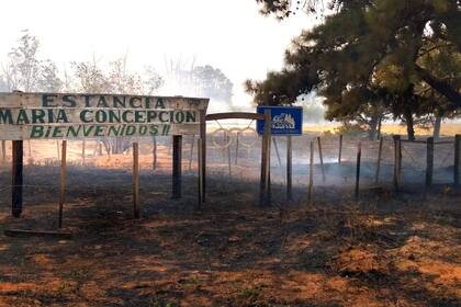 El fuego alcanzó un campo en Virasoro, Corrientes, donde afectó a 1000 hectáreas de ganadería de cría