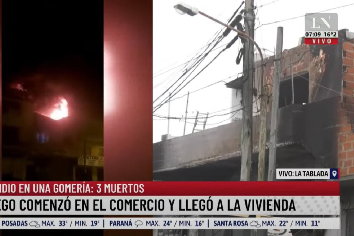 El fuego comenzó en el comercio y llegó a la vivienda