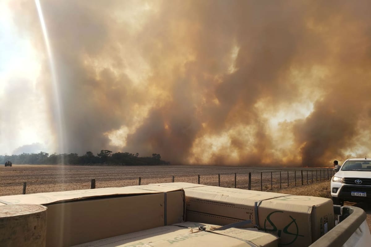 El fuego duró un día completo
