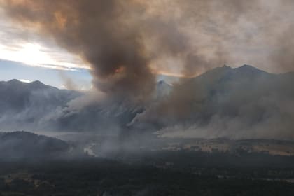 El fuego en la zona