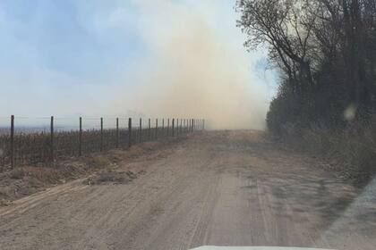 El fuego se dio a 5 km de la ciudad