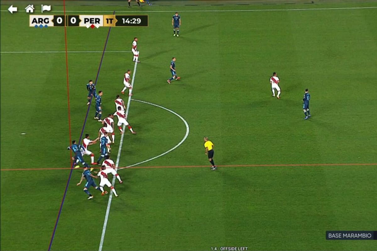 El fuera de juego del Cuti Romero en el gol anulado a los 8 minutos