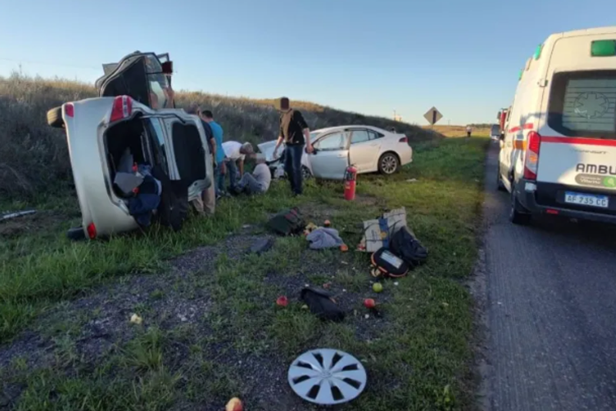 El fuerte choque que tuvo lugar sobre la Ruta Nacional 22.